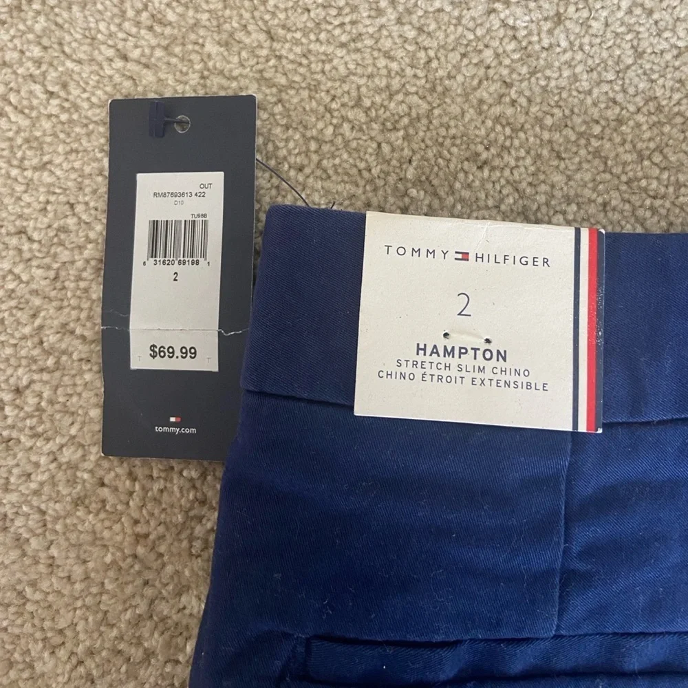 Tommy Hilfiger woman’s Blue Chinos with Red and White Stripe